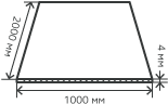 Лист нержавеющий  4х1000х2000 мм.  AISI 430 (12Х17) холоднокатаный,  матовый