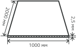 Лист нержавеющий  2,5х1000х2000 мм.  AISI 201 (12Х15Г9НД) холоднокатаный,  матовый