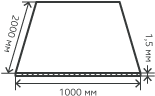 Лист нержавеющий  1,5х1000х2000 мм.  AISI 304 (08Х18Н10) холоднокатаный,  матовый